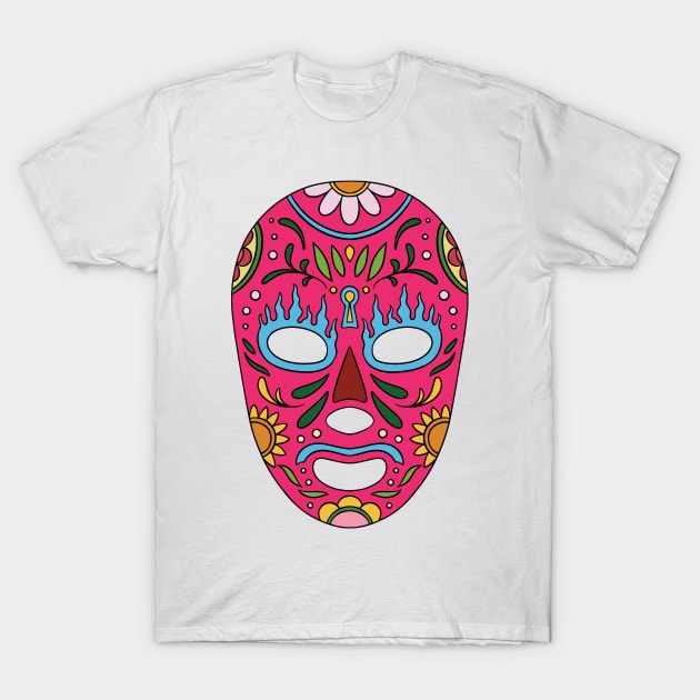 Mexican Wrestling Wrestler Lucha Libre Mask Mexico T-Shirt by mikkashirts